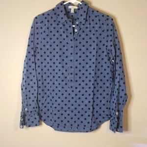 JCrew Button-down Top in polka dot print
